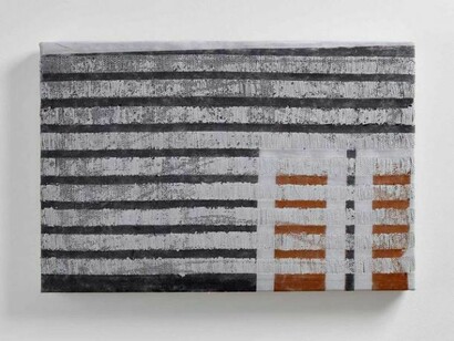 Jessica Mein, obra quinze, 2013, acrylic medium on hemp and wood, 23.2 x 15.7 x 1.5 in. / 59 x 40 x 4 cm