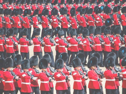 Royal British Guard marching in London