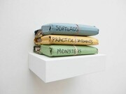 Ryan Gander, Applied arts, 2012, white box shelf, document wallets, paper, elastic bands, photo©Giovanni De Angelis, Courtesy CO2