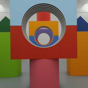 Daniel Buren, Comme un jeu d’enfant, travail in situ, MAMCS, Strasbourg, juin 2014. Détail. © DB-ADAGP Paris