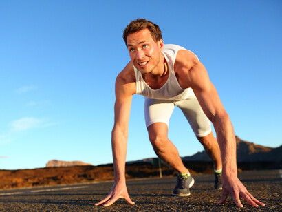 Preparado para empezar a correr