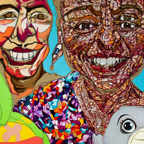 Schandra Singh, "Jean" 2014. Oil on linen, 84 x 108 in. Courtesy the artist and Thomas Erben Gallery, New York.