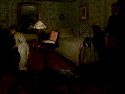 «Interior (La violación)» (1869), E. Degas
