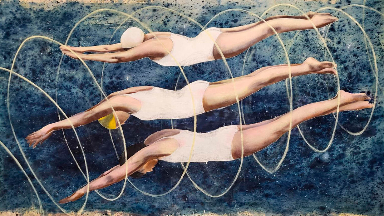 Kristína Mésároš, Origin, exhibition painting. Courtesy of Danubiana