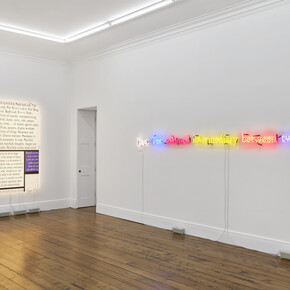 Joseph Kosuth, The question, exhibition view. Courtesy of Sprüth Magers