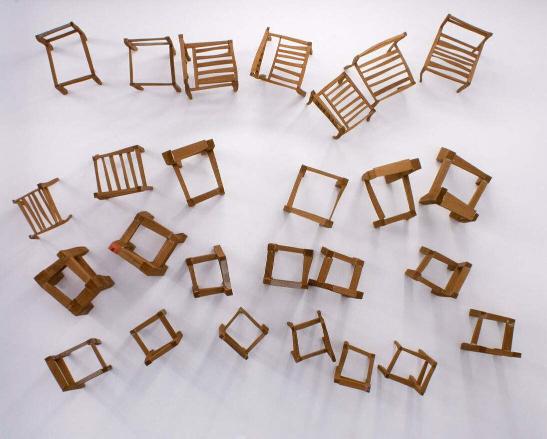 José María Guijarro, Untitled, 2008, wood, 230 x 270 x 35 cm