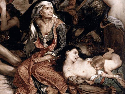 Eugène Delacroix, Massacre on Chios, detail 