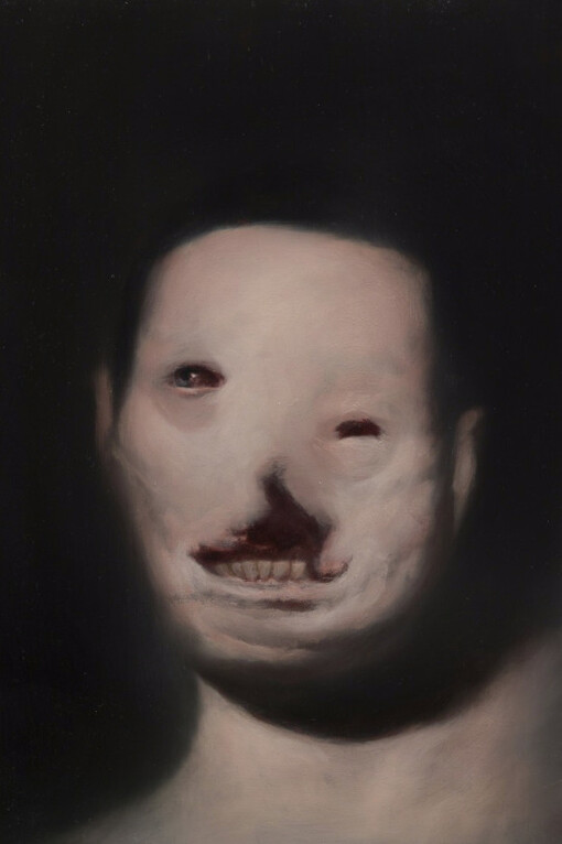 Ken Currie, Hiroshima Smile 1, 2015, Oil on gesso panel, (c) Ken Currie, Courtesy of Flowers Gallery London and New York