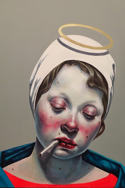 DCG_Afarin Sajedi_ECCE MULIER_Rest_2019_Acrylic on canvas_81x100cm