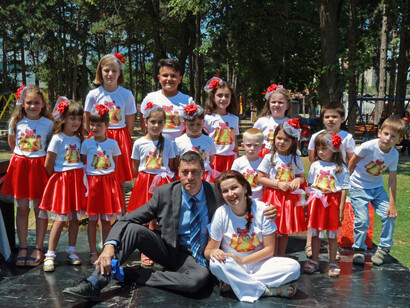 Israeli Ambassador to Macedonia, Dan Oryan; and Marina Korunovska, Opera Soloist and Director of the Bitola Public Musical High School. She is also the founder of the Children's Choir, "LIttle Bells", which performed in Bitola park in July 2015 during the 20 year celebration of friendship ties between Israel and Macedonia, Photo: Carrie Hart