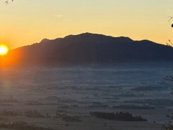 Puesta de sol, San Sebastian, Montseny, Cataluña, España
