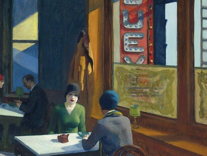 Chop Suey di Edward Hopper, olio su tela, 1929
