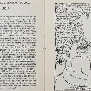 Pablo Picasso, Père Ubu. Dins de l’opuscle editat per a la representació de dues obres d'Alfred Jarry: Ubu enchainé i L'objet aimé (detail). París, 1937. Courtesy of Museu Picasso