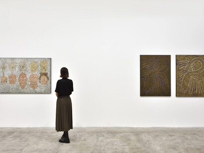 Daniel Boyd, Dream Time, vue d'exposition. Avec l'aimable autorisation de la Galerie Marian Goodman