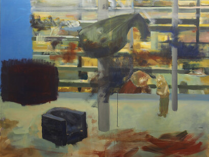 William Alexander, Peckham Scene, 2014, oil and acrylic on canvas, 155cm x 130 cm