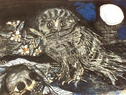 Ceri Richards, And death shall have no dominion, mixed media