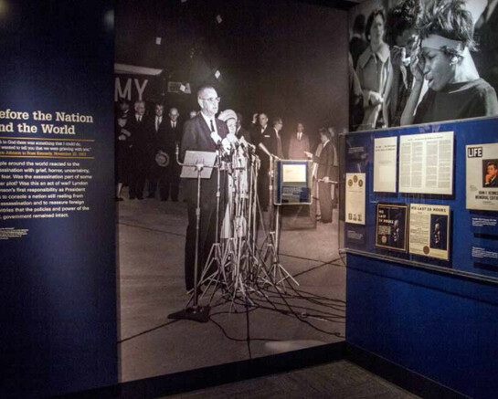 November 22, 1963, Exhibition view. Courtesy of LBJ Presidential Library