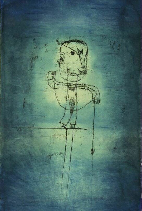 Paul Klee (1879-1940), The Angler, 1921, Watercolor, transfer drawing and ink on paper, 18 7/8 x 12 3/8 in. (50.5 x 31.8 cm), The Museum of Modern Art, New York. John S. Newberry Collection, Digital Image © 2014 The Museum of Modern Art/Licensed by SCALA/ Art Resource, NY © 2014 Artists Rights Society (ARS), New York