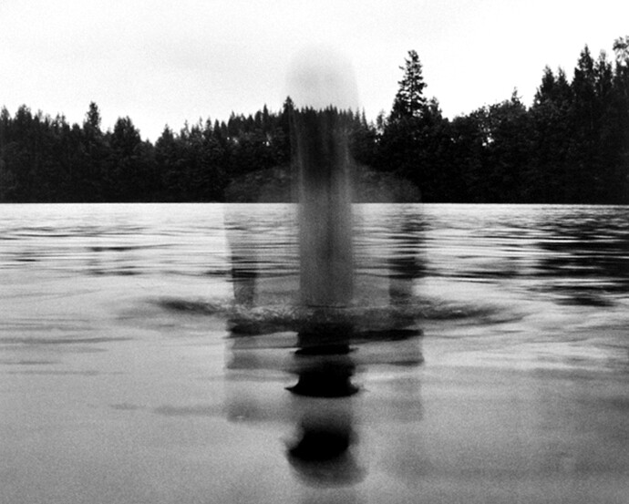Arno Rafael Minkkinen, Self-Portrait, Loppi, Finland, 1979; printed 2005, silver gelatin print, 3/25, 19 x 19 inches, Gift of Arno Rafael and Sandra Hughes Minkkinen and the Robert Klein Gallery © Arno Rafael Minkkinen, Loppi, Finland, 1979. Courtesy Edwynn Houk Gallery, New York
