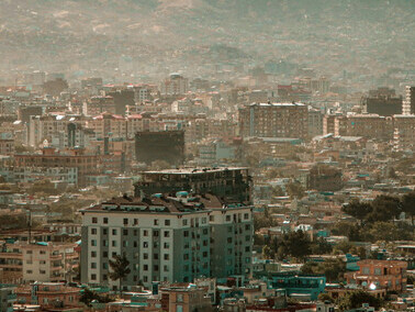 Kabul, Afghanistan, is characterized by its brown, urban landscape