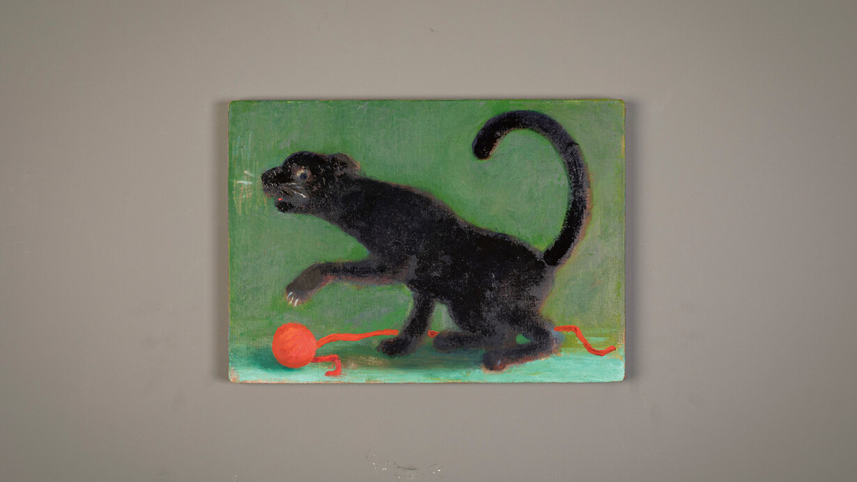 Charles Williams, Cat with ball of wool. Courtesy of New Art Projects