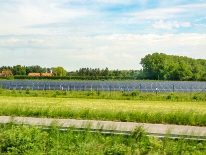Solar farm in Kempten, Tyskland, Germany