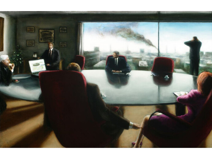 David Austin, Board, 2006, 32 x 50 inches, acrylic on canvas