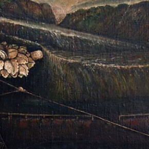 John Dunkley, Spider’s Web, n.d. Mixed media on canvas, 17 1/2 x 29 inches. Collection of Ernest, Kenneth, and Tina Dunkley. Photo by Tina Dunkley