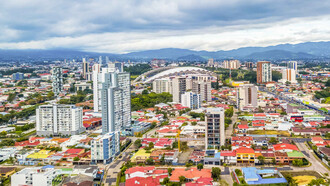 Vista aérea de San José, Costa Rica