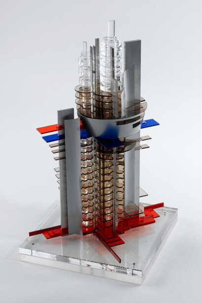 Aldo Loris Rossi, Struttura urbana a sviluppo verticale, 1960. Cortesía del Centre Pompidou Málaga