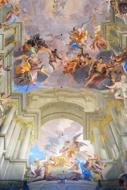 Andrea Pozzo, "Apoteosi di Sant’Ignazio", 1692-1702, navata centrale chiesa di Sant’Ignazio Campo Marzio, Roma, Italia