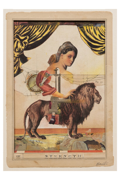 David Barnett, Tarot card (Strength). Courtesy of the artist and Ivy Brown Gallery