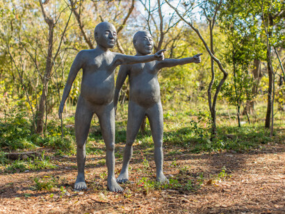 The twins. Courtesy of The Contemporary Austin