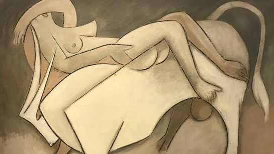Harold Fonseca; Rapto de Europa, 1998, óleo sobre tela. Foto cortesía del MAC (detalle)