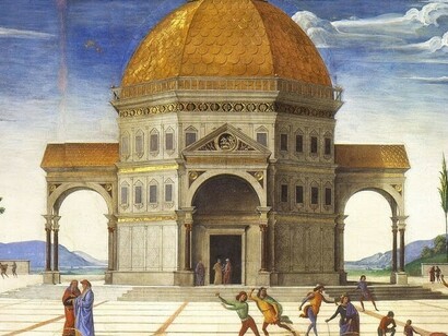 Perugino, Delivery of the keys, detail