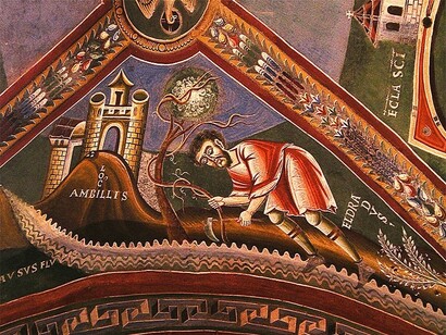 Vita di Sant'Eldrado. Cappella di San Eldrado, abbazia dei Santi Pietro e Andrea, meglio nota come abbazia di (o della) Novalesa, Italia