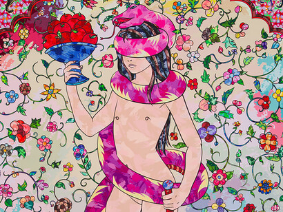 Gaze (Eve.11), 2019 Acrylic on canvas, 198.12 x 114.3 cm