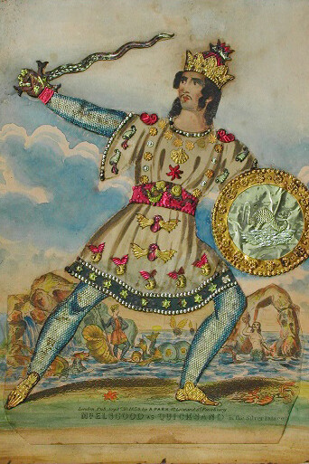 'Mr Elsgood as Quicksand in The Silver Palace.' Tinsel print, 1839. University of Bristol Theatre Collection