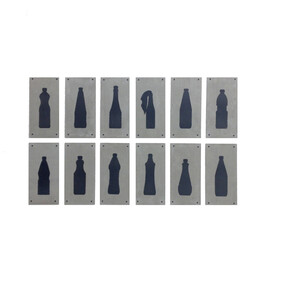 Dora Longo Bahia, From Black Boc series, 2014, silkscreen prints on cement boards, variable dimensions