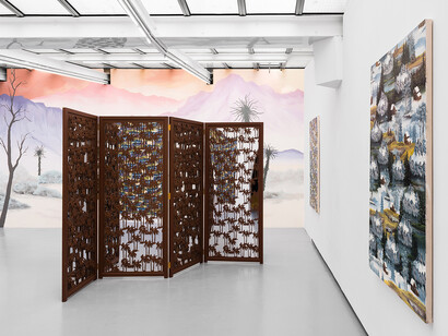 Exhibition view, «Imitation Sand», solo show by Neil Raitt.Valentin, Paris, France. 2018.© Photo: Grégory Copitet / Courtesy of the artist and Valentin, Paris