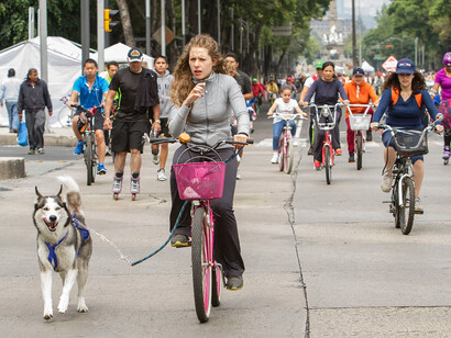 Por el parque en bicicleta