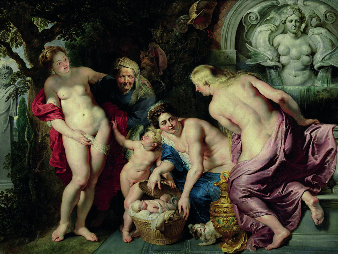 Peter Paul Rubens, La scoperta di Erittonio fanciullo, 1615 - 1616. Olio su Tela, 243,5 x 345,5 cm. Vienna, Palazzo Liechtenstein. The Princely Collections
