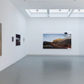 Various artists, Paintings and polaroids / A chair, a clock, a shirt, a car, exhibition view. Courtesy of Annet Gelink Gallery