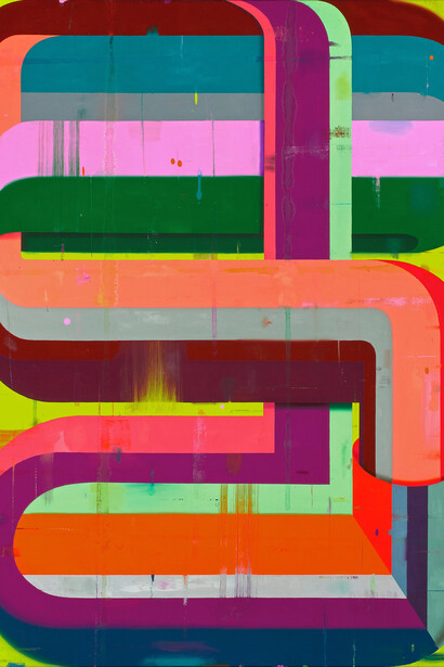 Deborah Zlotsky, Diaspora 5 (detail), 2023, oil on canvas, 48 x 36 inches. Courtesy of McKenzie Fine Art