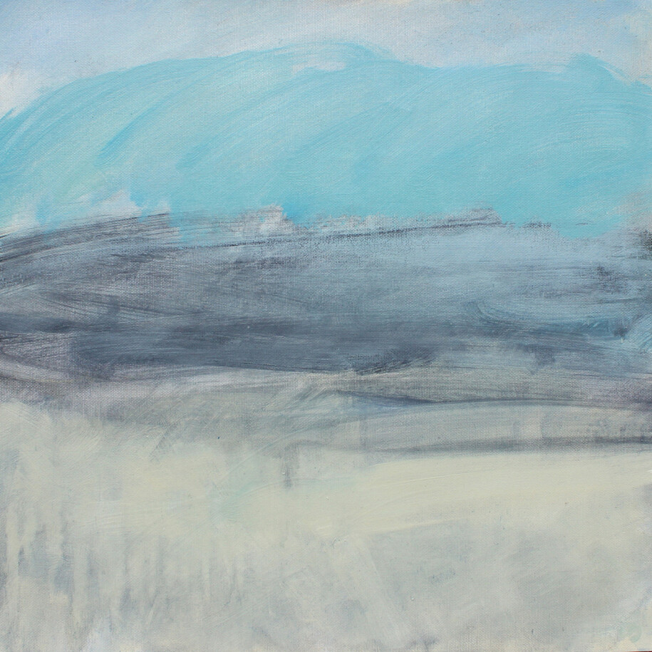 Leah Beggs, Rain falls softly on your face, 2014, Oil on Canvas Paper, 40 x 40 cm