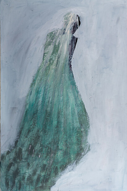 Angelo Bordiga, Senza titolo, olio su tela, 2012, 150 x 100 cm