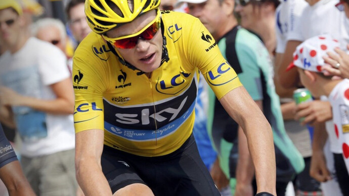 Chris Froome al traguardo