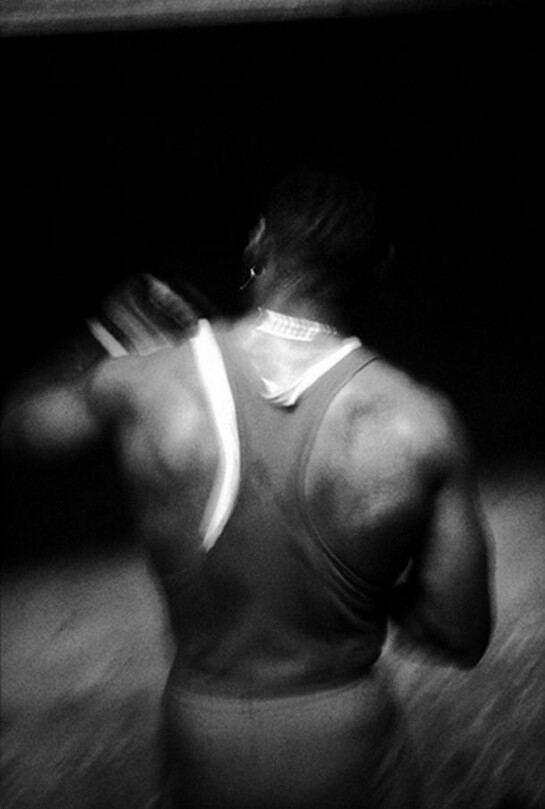 Ring / The Times Square Gym, 1993, Selenium toned gelatin silver print, 24 x 20 inches, edition of 10 © John Goodman.