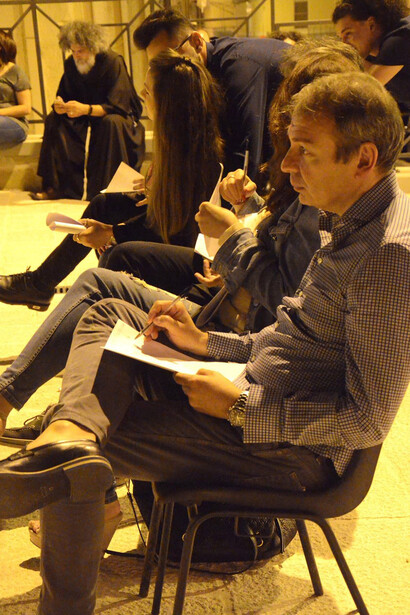 Dante Roberto durante una lezione
