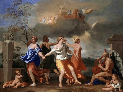 Nicolas Poussin, Tanz zur Musik der Zeit, 1634, Wallace Collection, London, Quelle: Wikiart